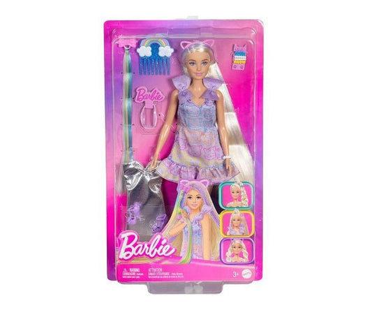 Papusa Barbie Fun & Fancy - cu par blond, extra lung