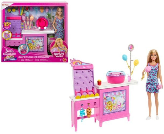 Set cu papusa Barbie Mysteries Beach Detectives - Cotton Candy