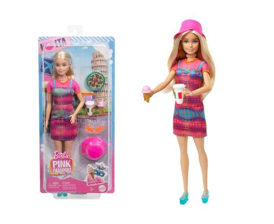 Papusa Barbie Pink Passport Calatorie in Italia