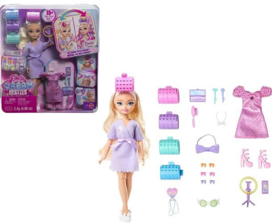 Set cu papusa Barbie Malibu Dream Besties - Get Ready with Me