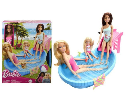Piscina lui Barbie cu papusa