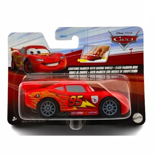 Cars Masinuta Cu Sistem Pullback Fulger Mcqueen eith Racing Wheels 1:43 / 6