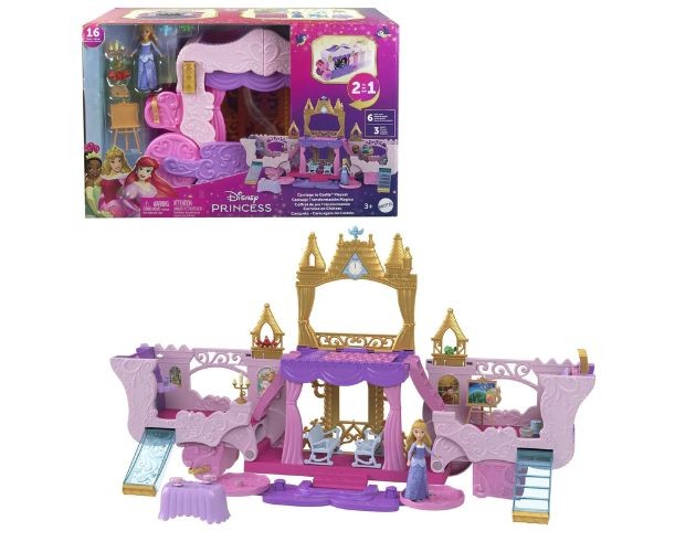 Disney Princess 2 in 1 - Set transformabil Trasura in castel