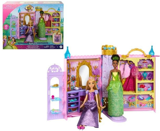 Set Portabil Garderoba Disney Princess cu 25 accesorii