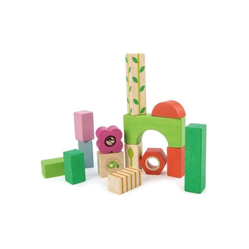 Cuburi cu ilustratii de pepiniera, din lemn premium  - Nursery Blocks - 15 piese