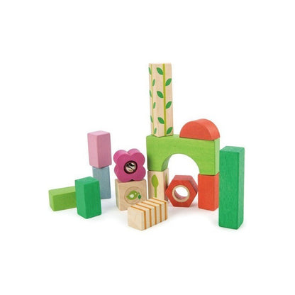 Cuburi cu ilustratii de pepiniera, din lemn premium  - Nursery Blocks - 15 piese