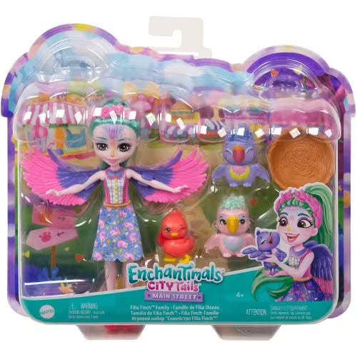 Papusa Enchantimals Filia Finch si familia