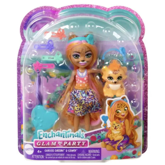 Papusa Enchantimals Charisse Cheetah & Grinsy