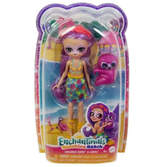 Papusa Enchantimals Sabrina Sloth & Hang