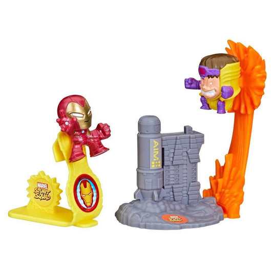Set 2 figurine Marvel Stunt Squad - Iron Man vs M.O.D.O.K.