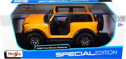 Macheta, Maisto Ford Bronco 2021, 1:18, galben