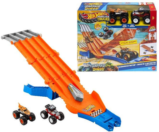 Pista Monster Trucks Racedown Destruction cu 2 masinute