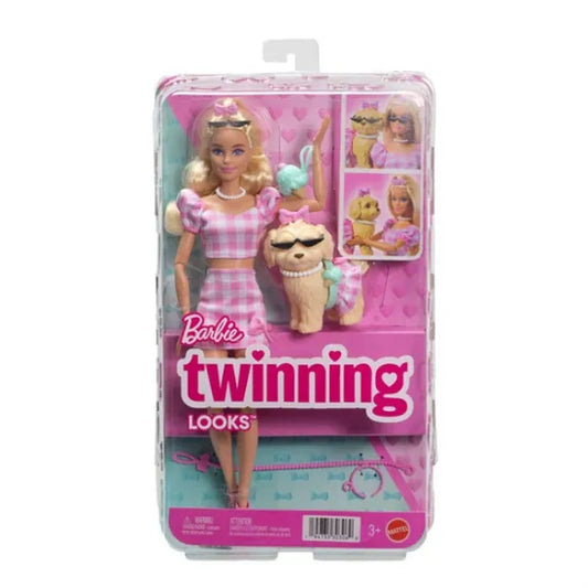 Set Papusa Barbie Twinning Looks cu Catel
