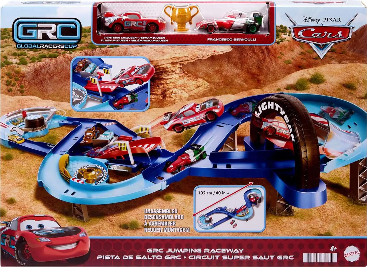 Set Masinute cu pista de curse, Disney Pixar Cars GRC