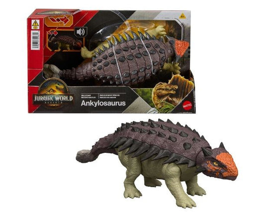 Figurina Jurassic World Rebirth Wild Roar - Ankylosaurus