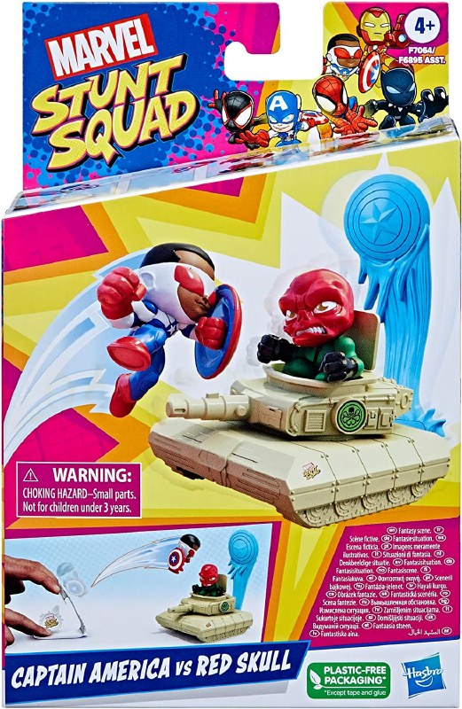 Set 2 figurine Marvel Stunt Squad - Captain America vs Red Skull