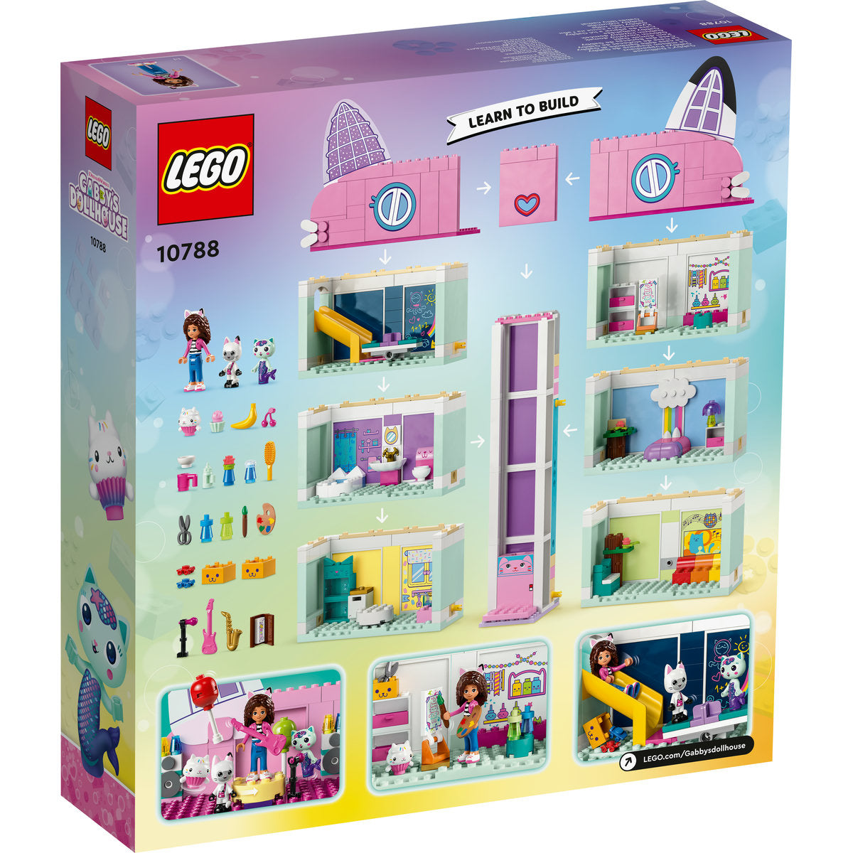 LEGO® Gabby's Dollhouse - Casa de papusi a lui Gabby 10788, 498 piese