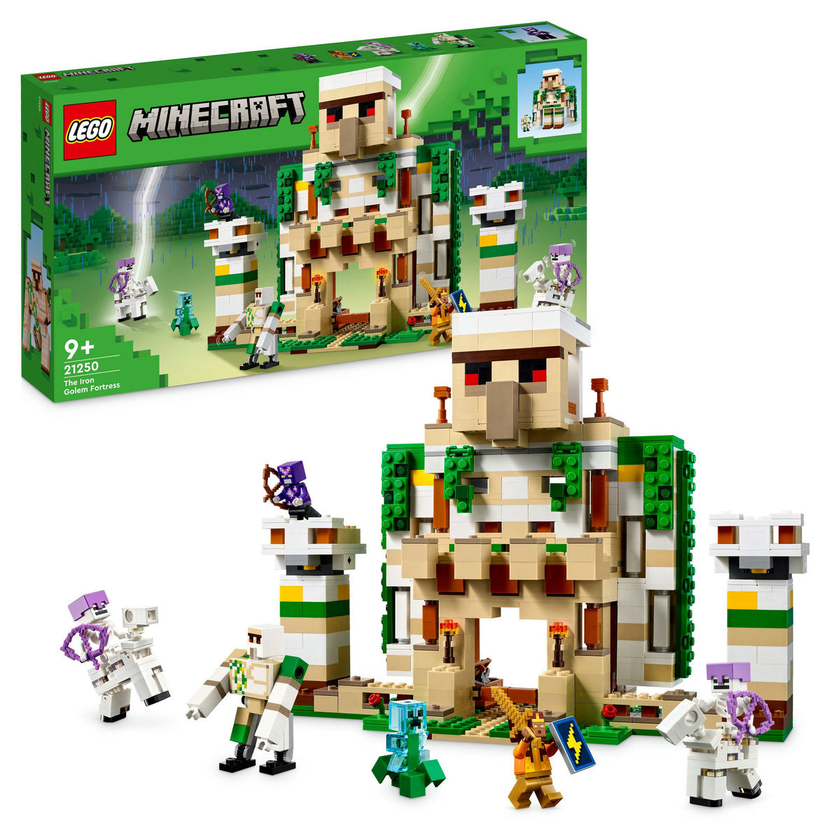 LEGO® Minecraft - Fortareata Golemul de fier 21250, 868 piese