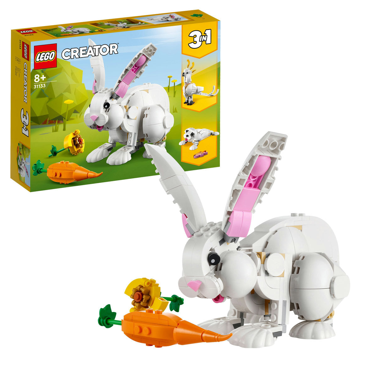 LEGO® Creator 3 in 1 - Iepure alb 31133, 258 piese