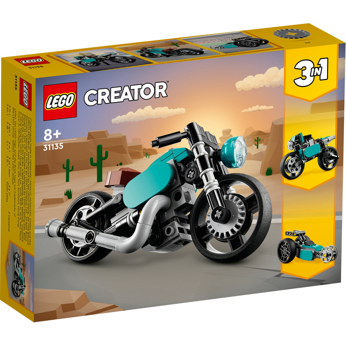 LEGO® Creator 3 in 1 - Motocicleta vintage 31135, 128 piese