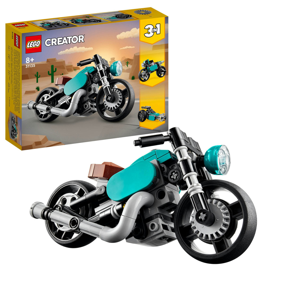 LEGO® Creator 3 in 1 - Motocicleta vintage 31135, 128 piese