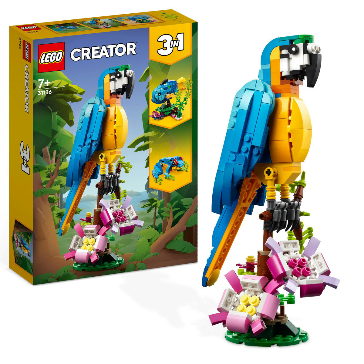 LEGO® Creator 3 in 1 - Papagal exotic 31136, 253 piese