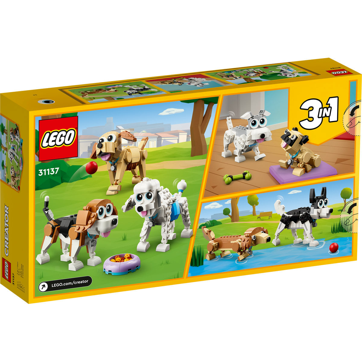 LEGO® Creator 3 in 1 - Caini adorabili 31137, 475 piese