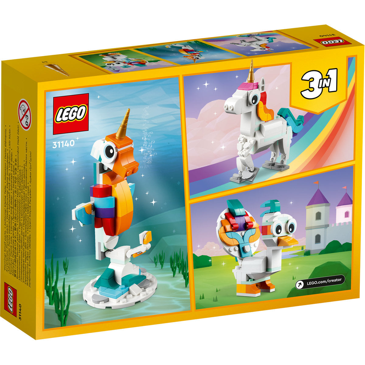 LEGO® Creator 3 in 1 - Unicorn magic 31140, 145 piese