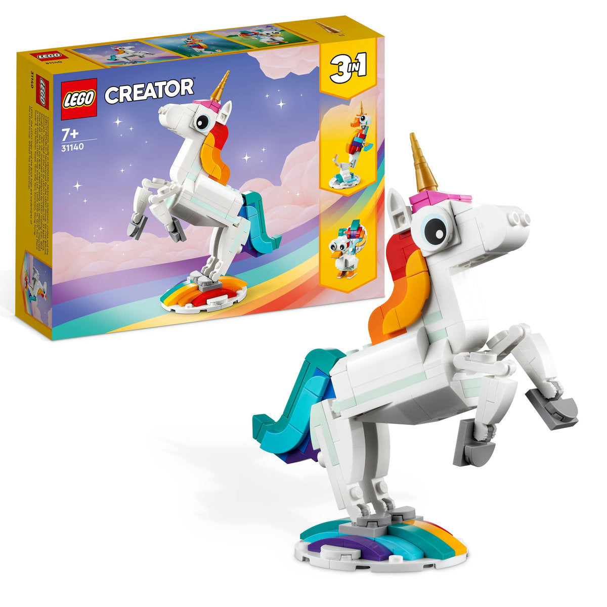 LEGO® Creator 3 in 1 - Unicorn magic 31140, 145 piese