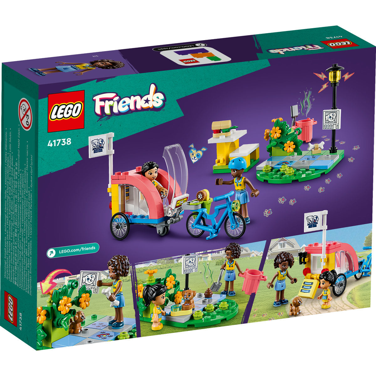 LEGO® Friends - Bicicleta pentru salvarea cainilor 41738, 125 piese