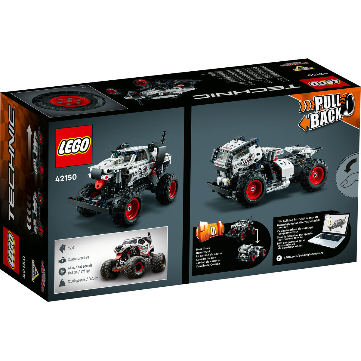 LEGO® Technic - Dalmatian Monster Jam™ Monster Mutt™ 42150, 244 piese