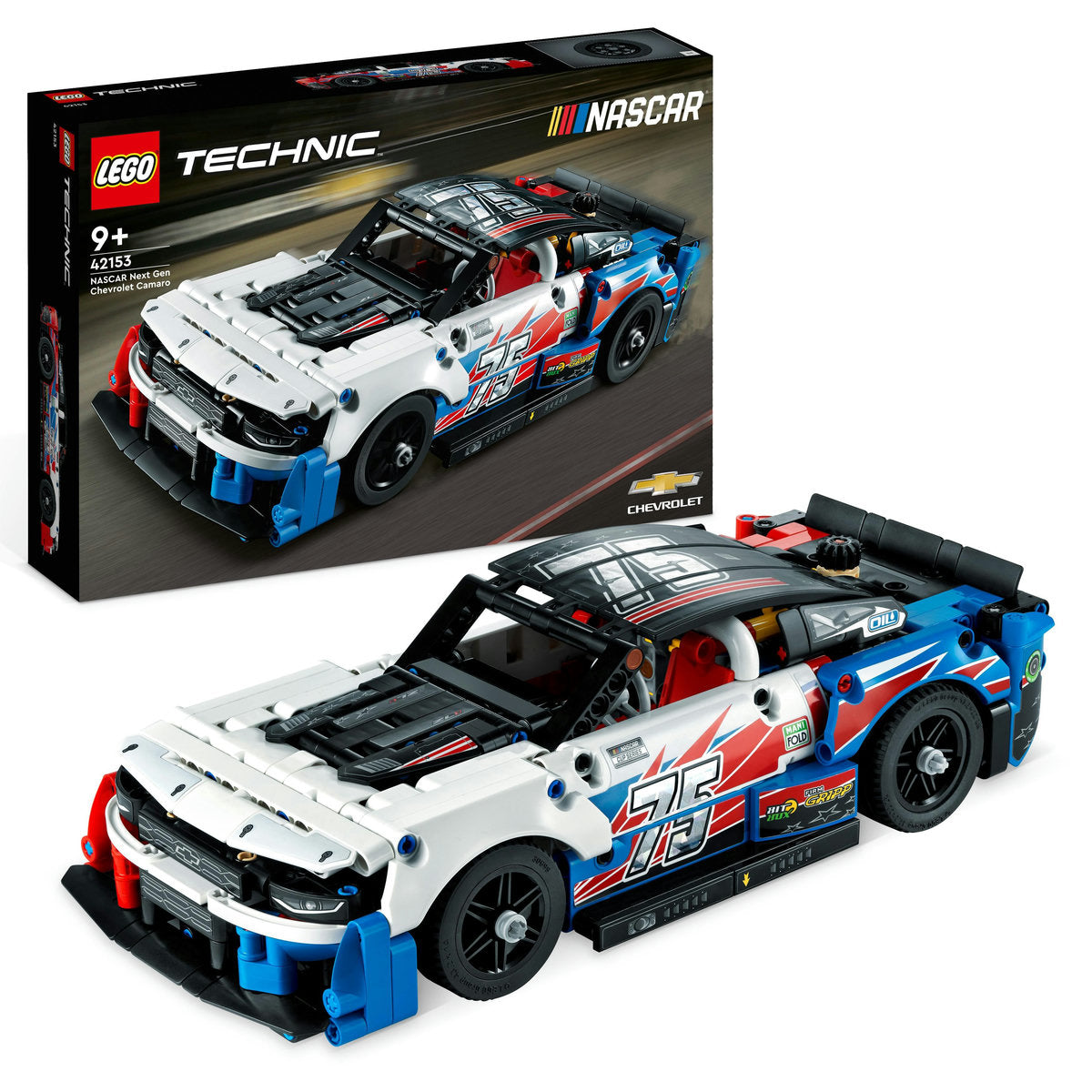 LEGO® Technic - NASCAR® Next Gen Chevrolet Camaro ZL1 42153, 672 piese