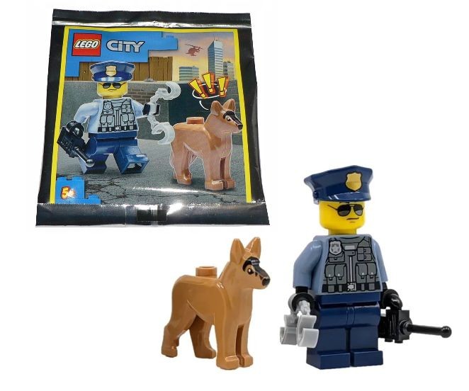 Lego City Minifigurina Politist cu catel