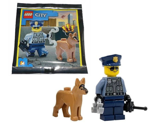 Lego City Minifigurina Politist cu catel