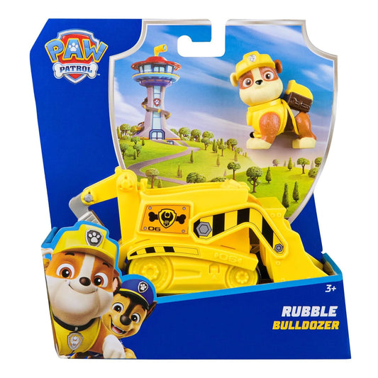 Paw Patrol Vehicule cu Figurina - Rubble Buldozer