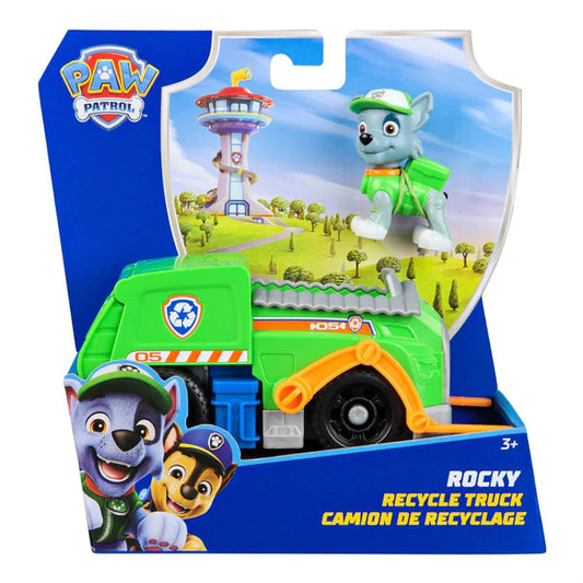 Paw Patrol Vehicule cu Figurina - Rocky Recycle Truck