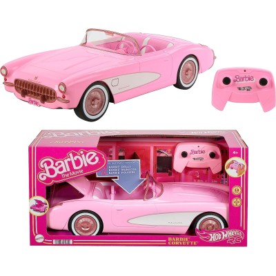 Set Barbie The Movie, Masina de colectie Pink Corvette convertible, 43 cm