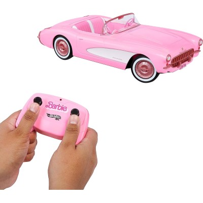 Set Barbie The Movie, Masina de colectie Pink Corvette convertible, 43 cm