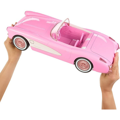 Set Barbie The Movie, Masina de colectie Pink Corvette convertible, 43 cm