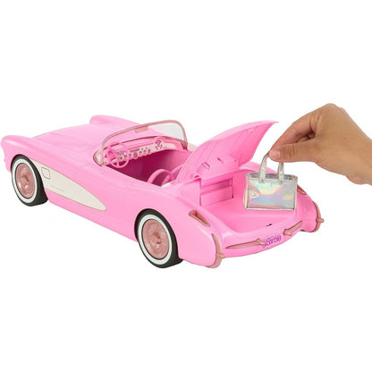 Set Barbie The Movie, Masina de colectie Pink Corvette convertible, 43 cm