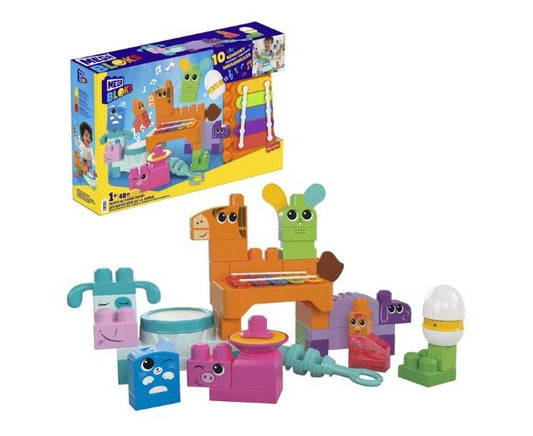 Set constructie Mega Bloks Musical Farm Band, 40 piese