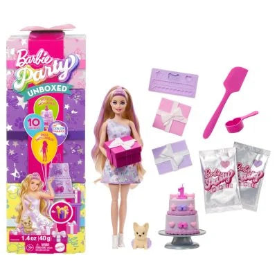 Papusa Barbie Party Unboxed, Pet Birthday