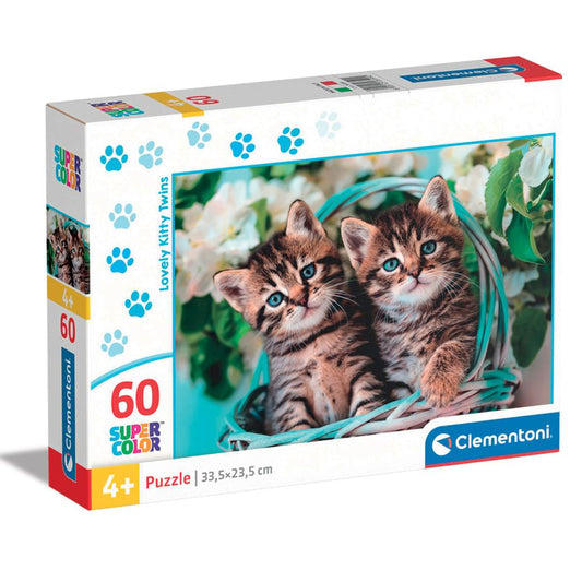 Puzzle 60 Piese - Lovely Kitty Twins