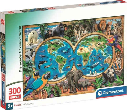 Puzzle 300 Piese - Minunata Lume A Animalelor (Harta)