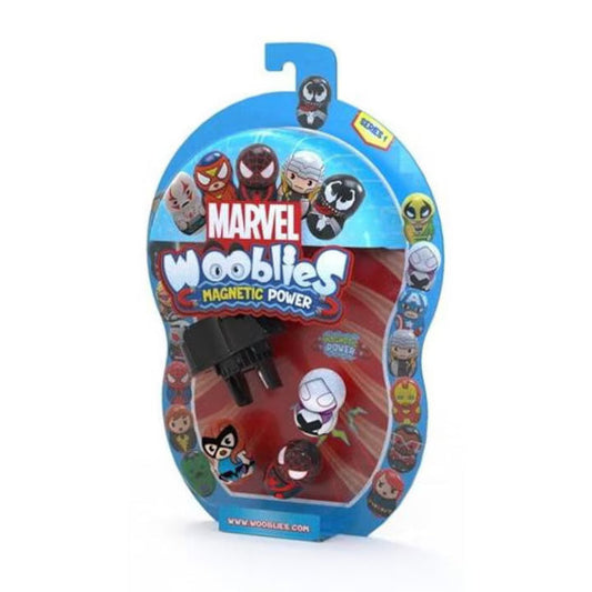 Set 3 Figurine Wooblies Marvel - Magnetic Power, cu lansator
