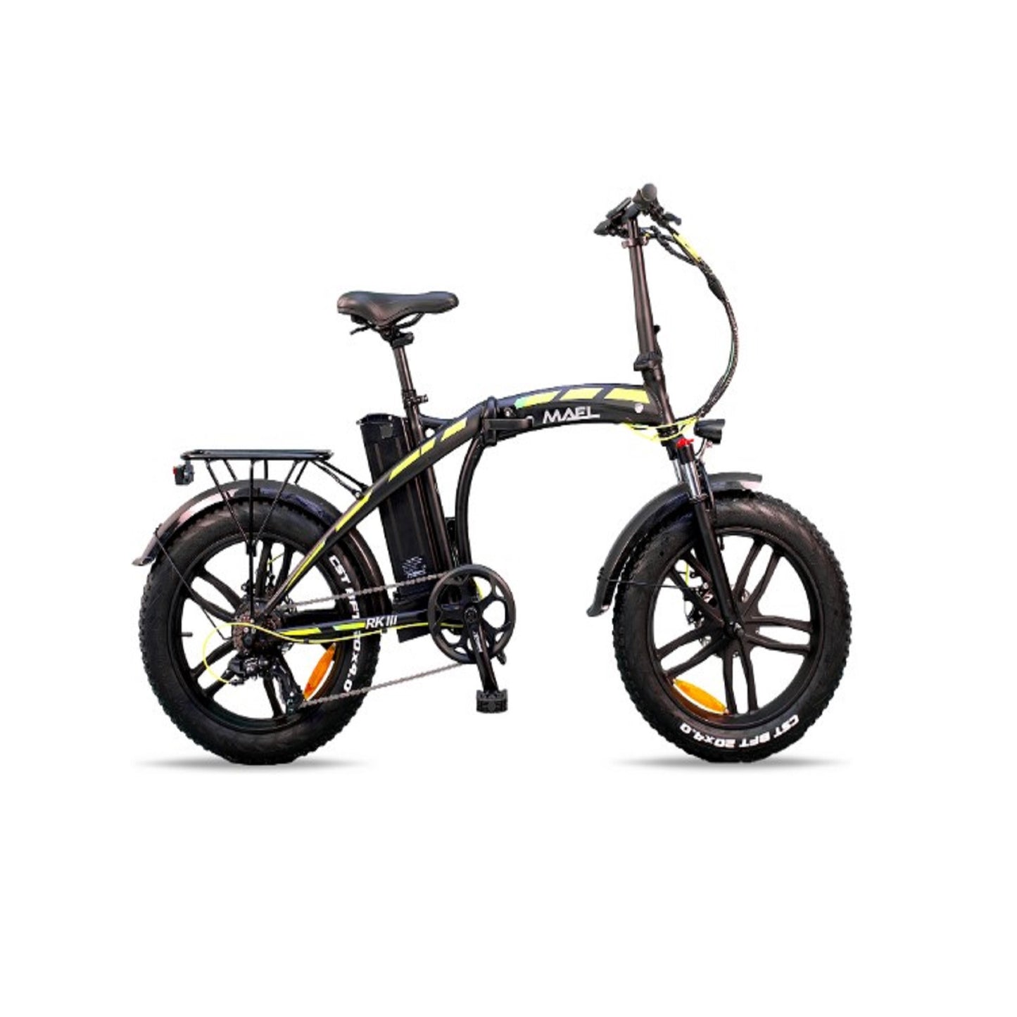 Bicicleta electrica pliabila Mael Milano negru, 20 inch