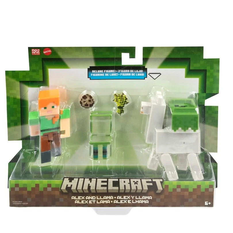 Set 2 Figurine Minecraft, Alex and Llama