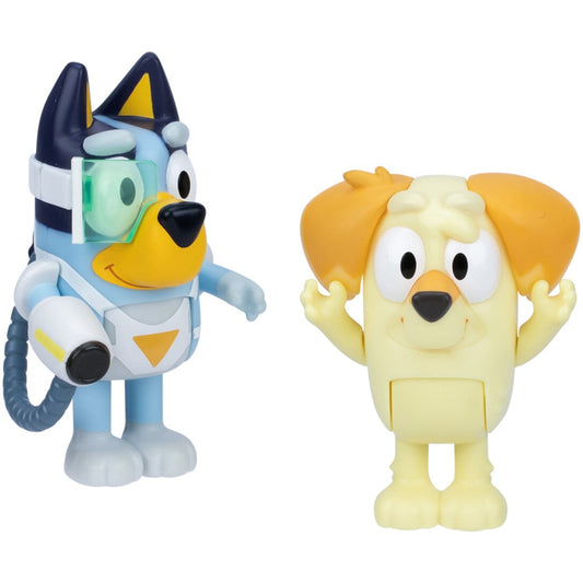 Bluey - Set 2 Figurine - Surprise Blaster Suit (Bluey & Chucky)