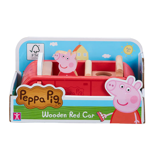 Peppa Pig Figurina cu masinuta din lemn