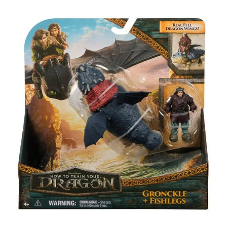 Set Figurine How to train your dragon - Gronckle + Fishlegs, 33 cm